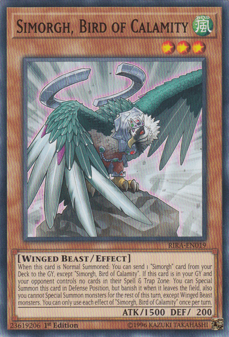 Simorgh, Bird of Calamity [RIRA-EN019] Common - Josh's Cards