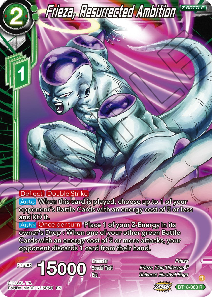 Frieza, Resurrected Ambition (BT18-063) [Dawn of the Z-Legends] Parallel Foil