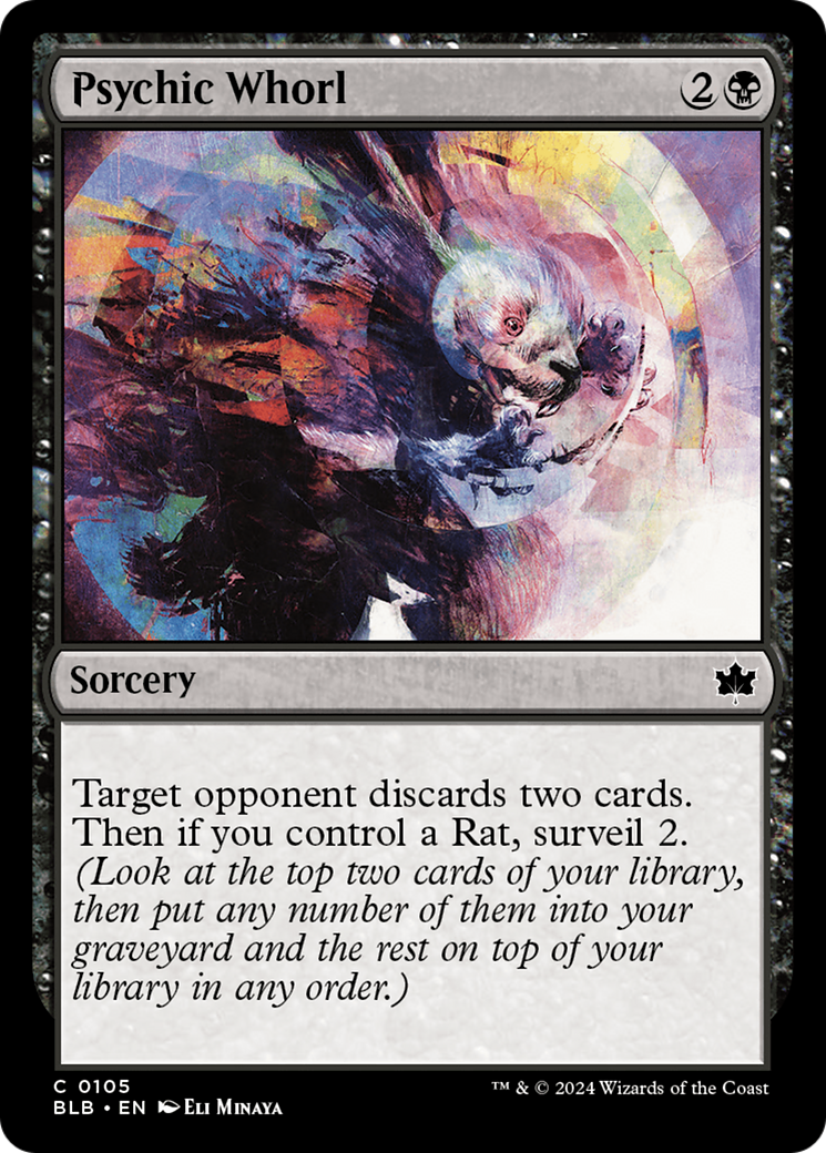 Psychic Whorl (BLB-105) - Bloomburrow Foil