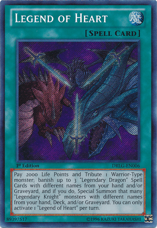 Legend of Heart [DRLG-EN006] Secret Rare - Josh's Cards