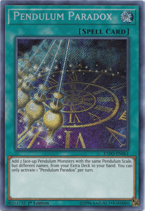 Pendulum Paradox [EXFO-EN061] Secret Rare - Josh's Cards