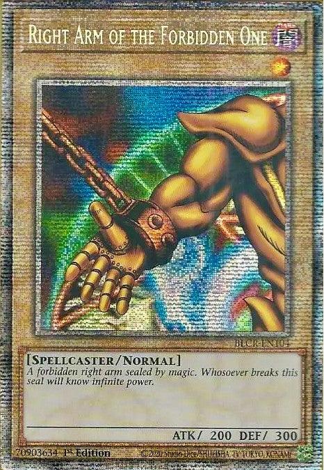 Right Arm of the Forbidden One [BLCR-EN104] Starlight Rare - Josh's Cards