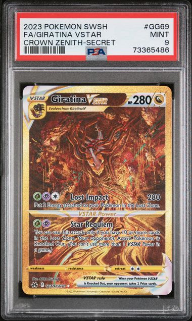 Giratina VSTAR Crown Zenith GG69/GG70 PSA 9