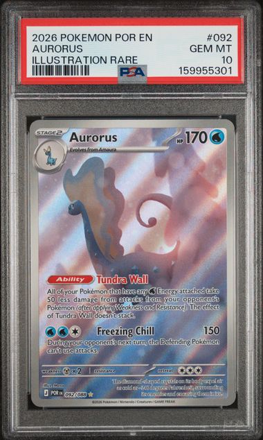 Aurorus Illustration Rare Perfect Order 092/088 PSA 10