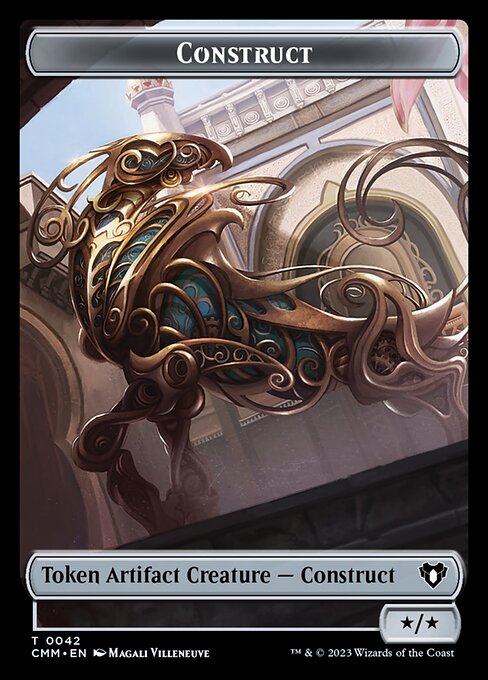 Treasure // Construct (0042) Double-Sided Token [Commander Masters Tokens] Foil