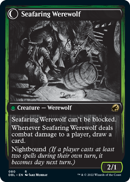 Suspicious Stowaway // Seafaring Werewolf (DBL-080) - Innistrad: Double Feature: (Double Faced Transform) Foil