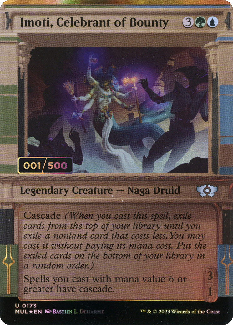 Imoti, Celebrant of Bounty (MUL-173) - Multiverse Legends: (Showcase) (Borderless) Foil