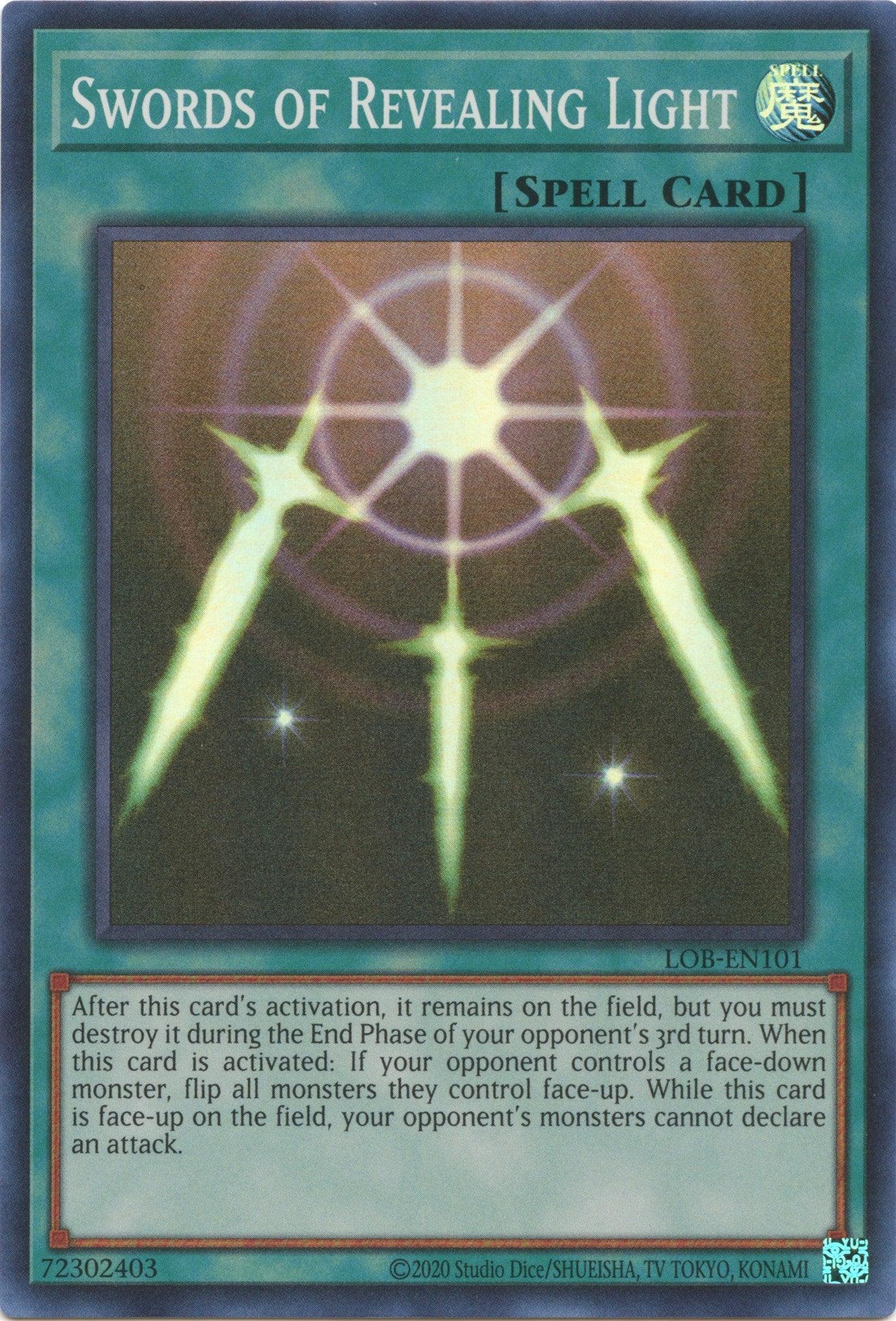 Swords of Revealing Light (25th Anniversary) [LOB-EN101] Super Rare - Josh's Cards