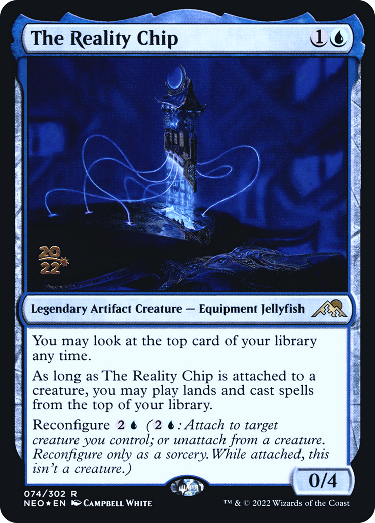 The Reality Chip (PRE-74S) - Kamigawa: Neon Dynasty Promos Foil