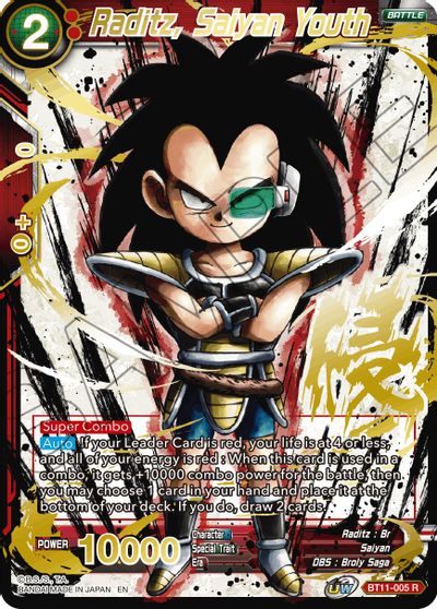 Raditz, Saiyan Youth (Alternate Art) (BT11-005) [Special Anniversary Set 2021] Parallel Foil