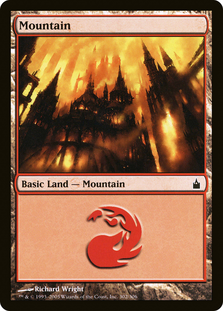Mountain (RAV-302) - Ravnica: City of Guilds Foil
