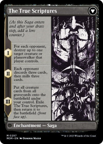 Sheoldred // The True Scriptures (MOM-297) - March of the Machine: (Showcase) (Borderless) Foil