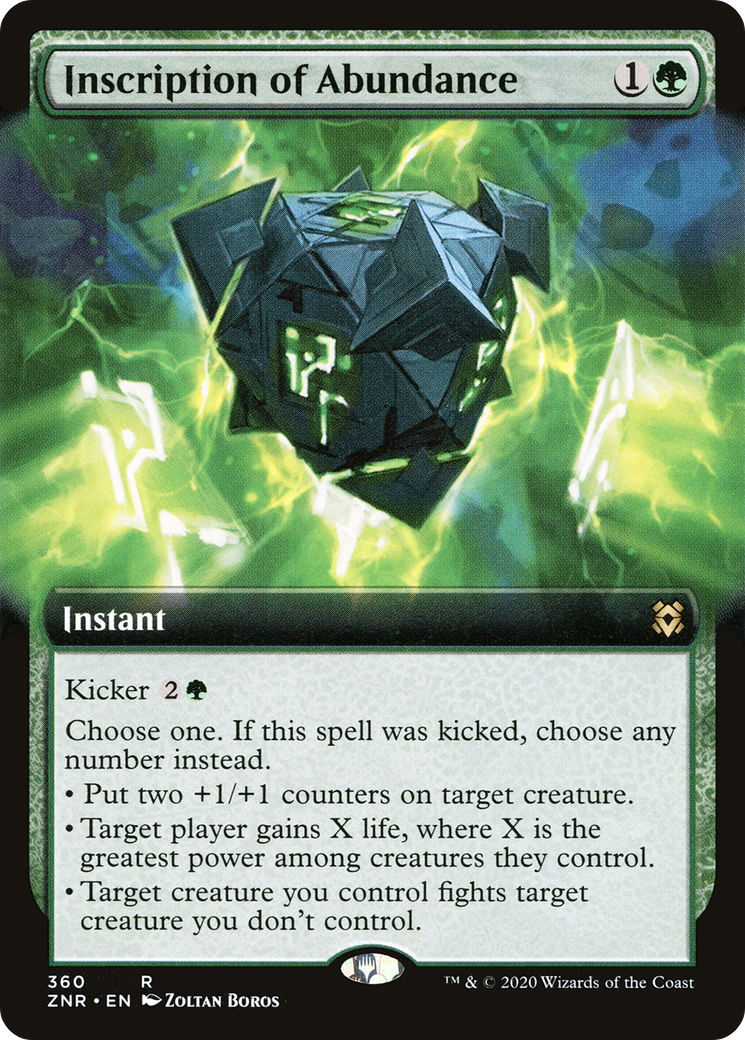 Inscription of Abundance (ZNR-360) - Zendikar Rising: (Extended Art)