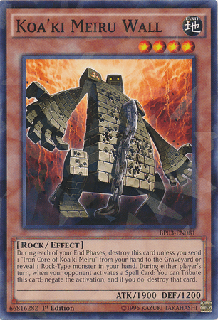 Koa'ki Meiru Wall [BP03-EN081] Shatterfoil Rare - Josh's Cards