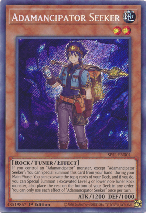 Adamancipator Seeker [SESL-EN001] Secret Rare - Josh's Cards