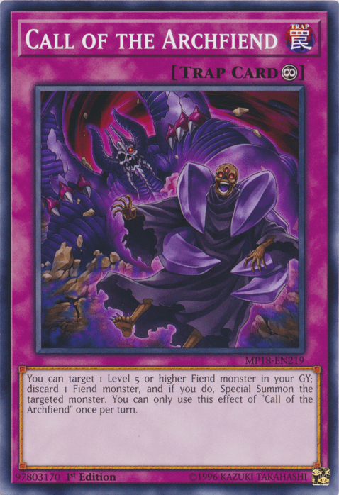 Call of the Archfiend [MP18-EN219] Common - Josh's Cards