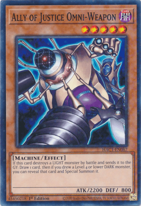 Ally of Justice Omni-Weapon (Duel Terminal) [HAC1-EN087] Common - Josh's Cards