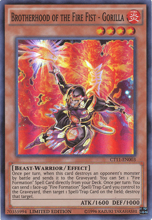 Brotherhood of the Fire Fist - Gorilla [CT11-EN003] Super Rare - Josh's Cards