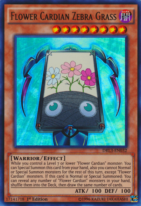 Flower Cardian Zebra Grass [DRL3-EN032] Ultra Rare - Josh's Cards