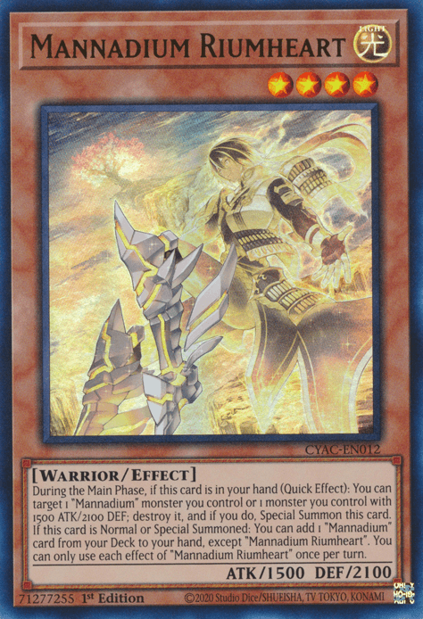 Mannadium Riumheart [CYAC-EN012] Ultra Rare - Josh's Cards