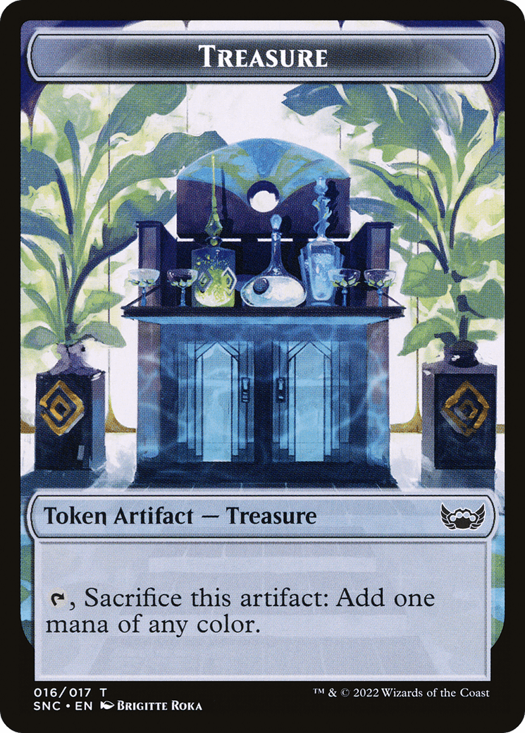 Boar // Treasure Double-Sided Token [Outlaws of Thunder Junction Commander Tokens] - Josh's Cards