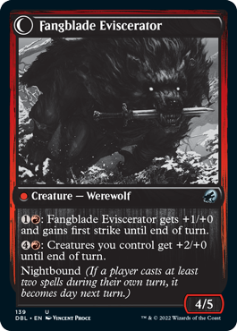 Fangblade Brigand // Fangblade Eviscerator (DBL-139) - Innistrad: Double Feature: (Double Faced Transform) Foil