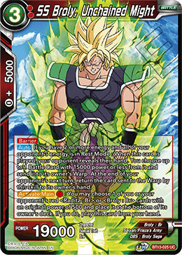 SS Broly, Unchained Might (Uncommon) (BT13-025) [Supreme Rivalry] Parallel Foil