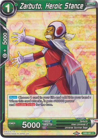 Zarbuto, Heroic Stance (Reprint) (DB2-081) [Battle Evolution Booster] Parallel Foil