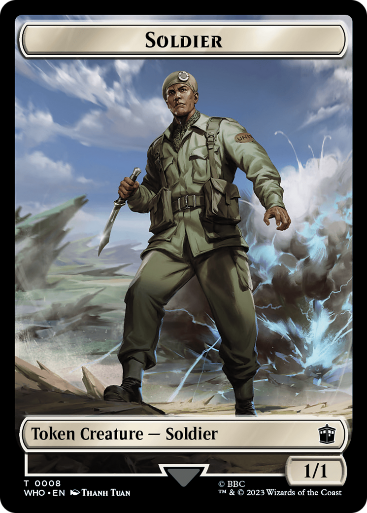 Soldier // Mutant Double-Sided Token [Doctor Who Tokens] Foil