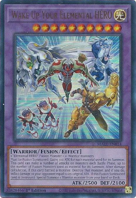 Wake Up Your Elemental HERO [MAZE-EN014] Ultra Rare - Josh's Cards