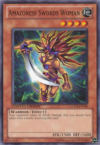Amazoness Swords Woman [GLD3-EN006] Common - Josh's Cards