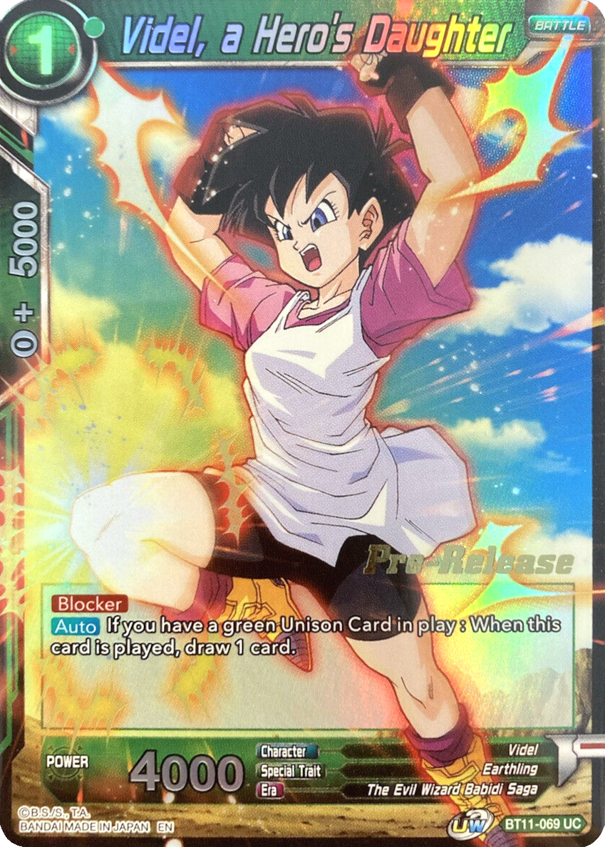 Videl, a Hero's Daughter (BT11-069) [Vermilion Bloodline Prerelease Promos] Parallel Foil