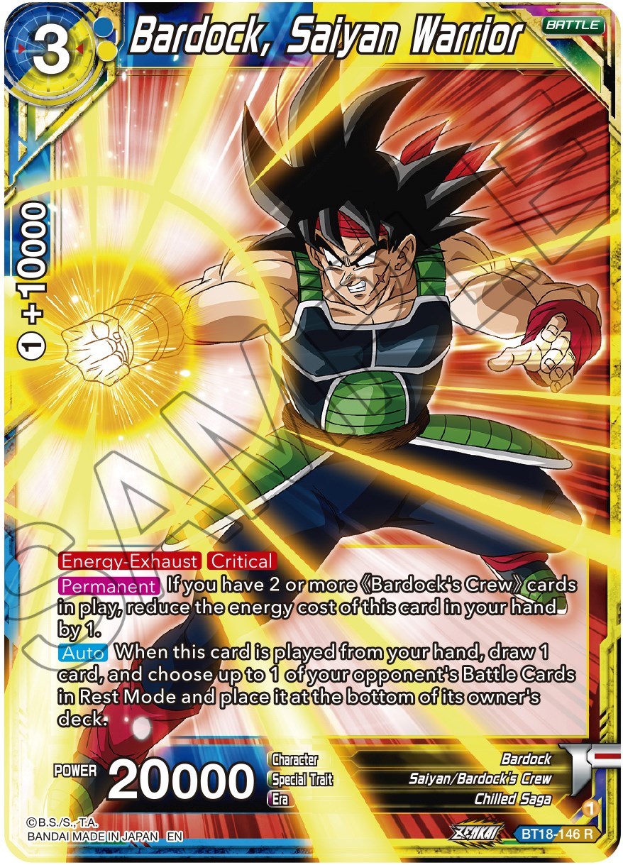 Bardock, Saiyan Warrior (BT18-146) [Dawn of the Z-Legends] Parallel Foil