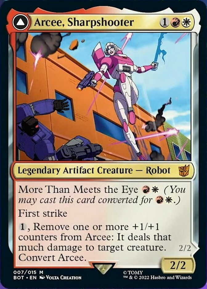 Arcee, Sharpshooter // Arcee, Acrobatic Coupe (BOT-007) - Transformers: (convertdfc) Foil