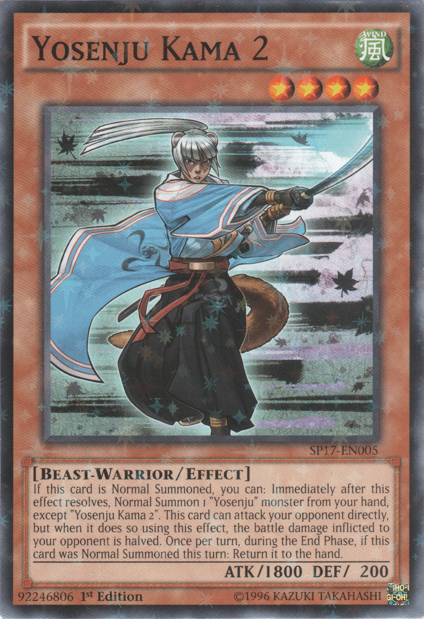 Yosenju Kama 2 [SP17-EN005] Starfoil Rare - Josh's Cards