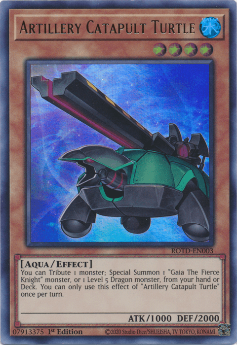 Artillery Catapult Turtle [ROTD-EN003] Ultra Rare - Josh's Cards