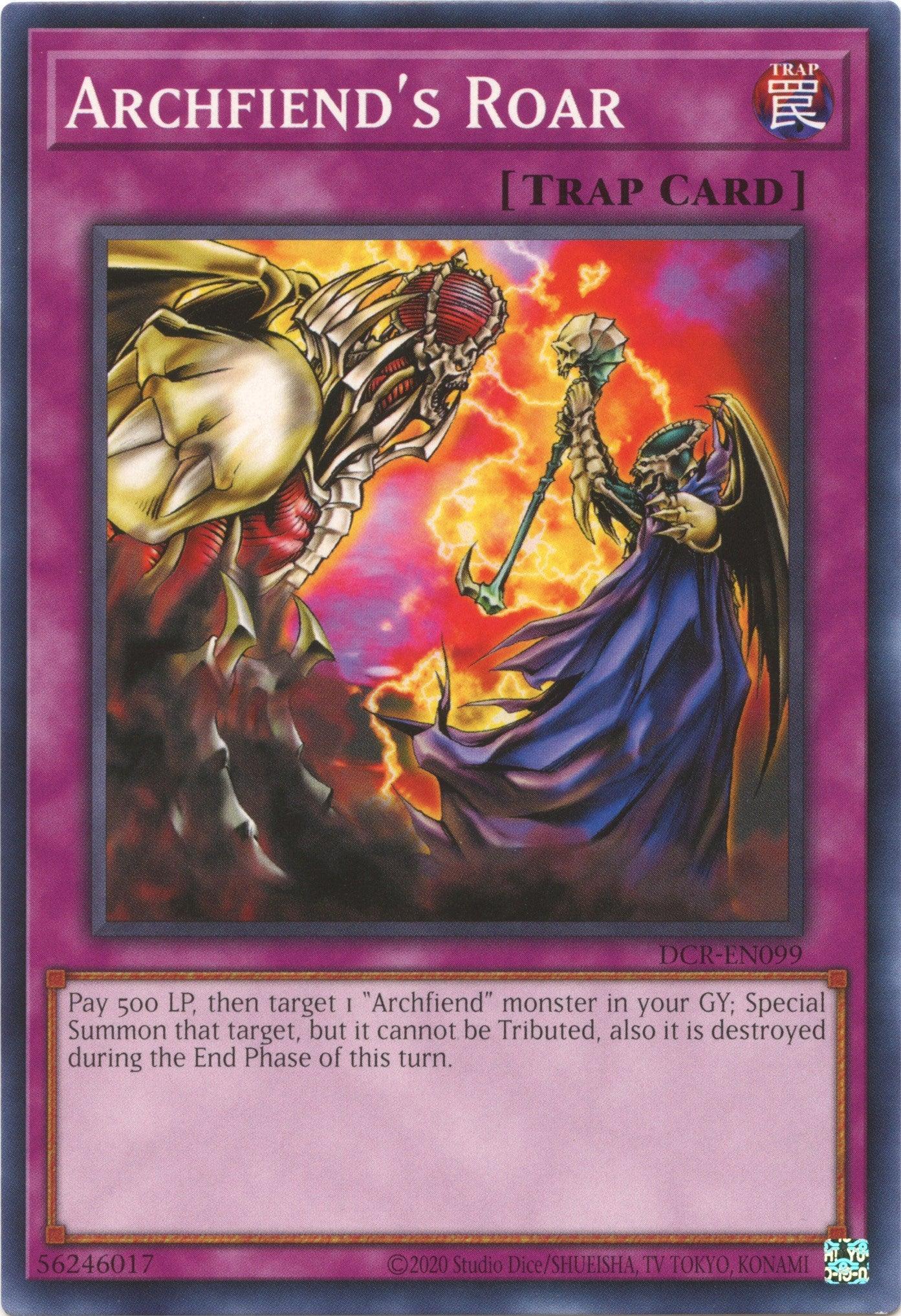 Archfiend's Roar (25th Anniversary) [DCR-EN099] Common - Josh's Cards