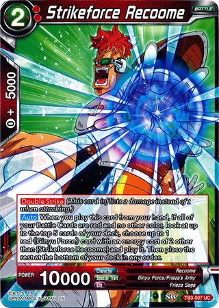 Strikeforce Recoome (TB3-007) [Clash of Fates] Parallel Foil