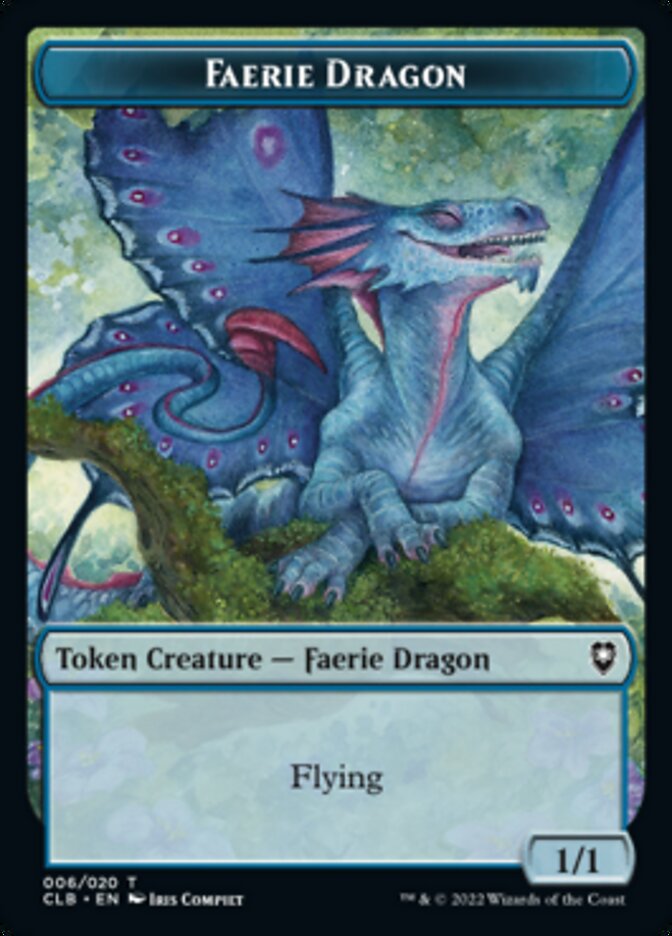 Treasure // Faerie Dragon Double-Sided Token [Commander Legends: Battle for Baldur's Gate Tokens] Foil