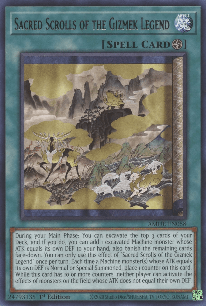 Sacred Scrolls of the Gizmek Legend [AMDE-EN058] Rare - Josh's Cards