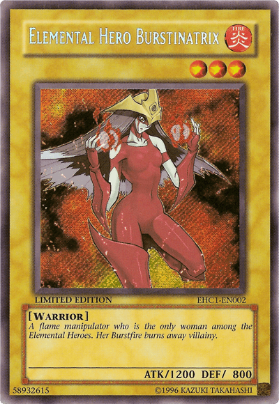 Elemental Hero Burstinatrix [EHC1-EN002] Secret Rare - Josh's Cards