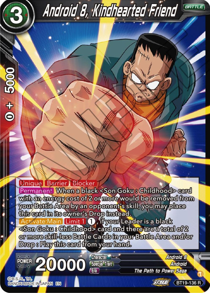 Android 8, Kindhearted Friend (BT19-136) [Fighter's Ambition] Parallel Foil