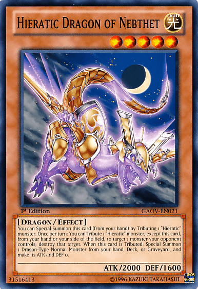 Hieratic Dragon of Nebthet [GAOV-EN021] Common - Josh's Cards
