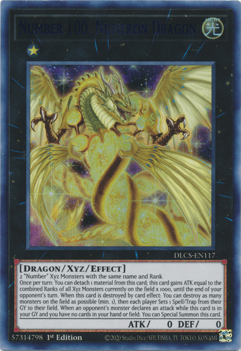 Number 100: Numeron Dragon (Blue) [DLCS-EN117] Ultra Rare - Josh's Cards