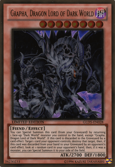 Grapha, Dragon Lord of Dark World [GLD5-EN028] Gold Rare - Josh's Cards