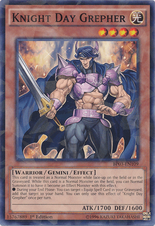 Knight Day Grepher [BP03-EN109] Shatterfoil Rare - Josh's Cards