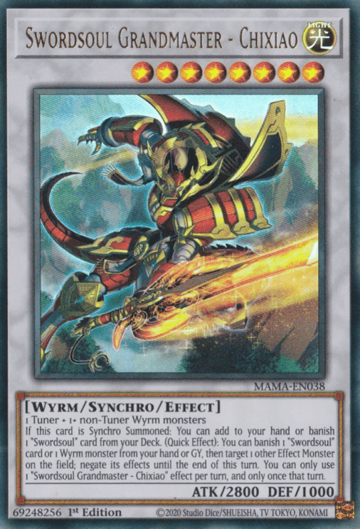 Swordsoul Grandmaster - Chixiao [MAMA-EN038] Ultra Rare - Josh's Cards