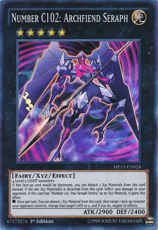Number C102: Archfiend Seraph [MP15-EN024] Super Rare - Josh's Cards