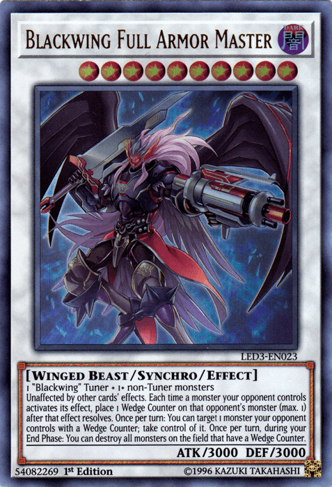 Blackwing Full Armor Master [LED3-EN023] Ultra Rare - Josh's Cards