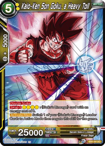 Kaio-Ken Son Goku, a Heavy Toll (EB1-44) [Battle Evolution Booster] Parallel Foil